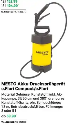 BayWa MESTO Akku-Drucksprühgerät e.Flori Compact/e.Flori Angebot