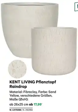 BayWa KENT LIVING Pflanztopf Raindrop Angebot