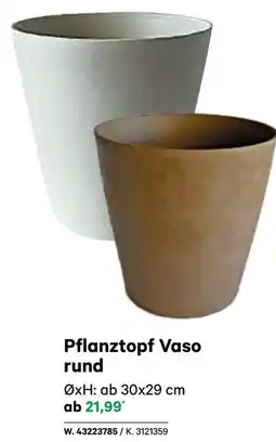 BayWa Pflanztopf Vaso rund Angebot