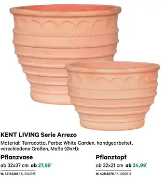 BayWa KENT LIVING Serie Arrezo Pflanzvase Angebot