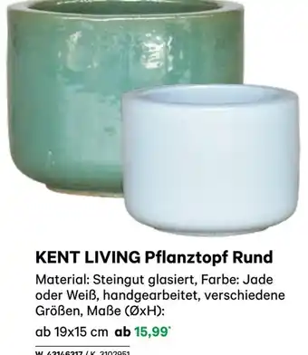 BayWa KENT LIVING Pflanztopf Rund Angebot