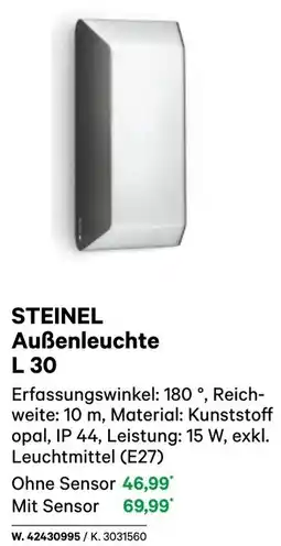 BayWa STEINEL Außenleuchte L30 Angebot