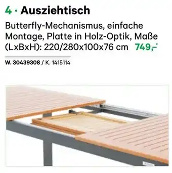 BayWa Ausziehtisch Angebot