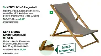 BayWa KENT LIVING Liegestuhl Angebot