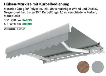 BayWa Hülsen-Markise mit Kurbelbedienung Angebot