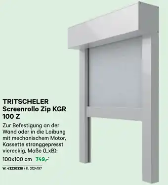 BayWa TRITSCHELER Screenrollo Zip KGR 100 Z Angebot