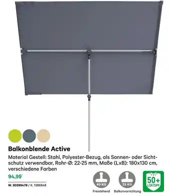 BayWa Balkonblende Active Angebot