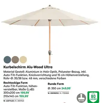 BayWa Kurbelschirm Alu-Wood Ultra Angebot