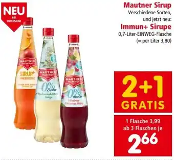 Interspar Mautner Markhof Sirup Angebot