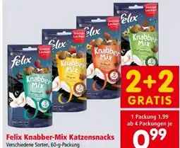 Interspar Purina Felix Knabber Mix Katzensnacks Angebot