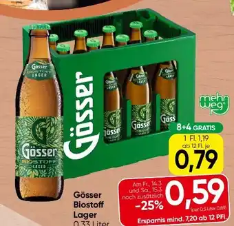 Spar Gösser Biostoff Lager Bier Angebot