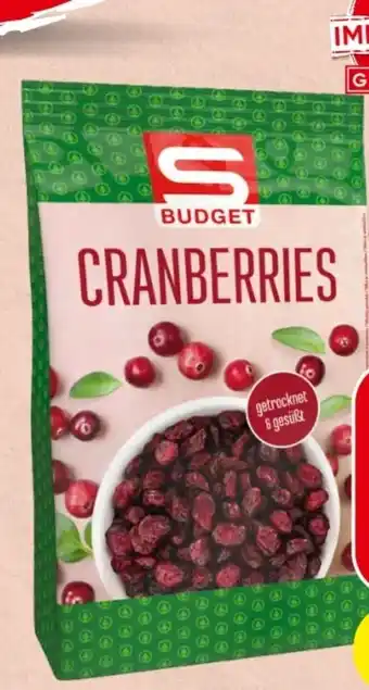 Spar S Budget Cranberries Angebot