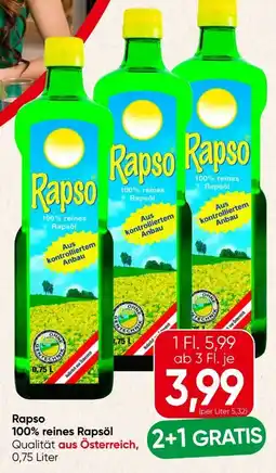 Spar Rapso Reines Rapsöl Angebot