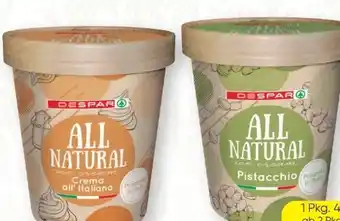 SPAR Gourmet Despar All natural Ice Cream Angebot