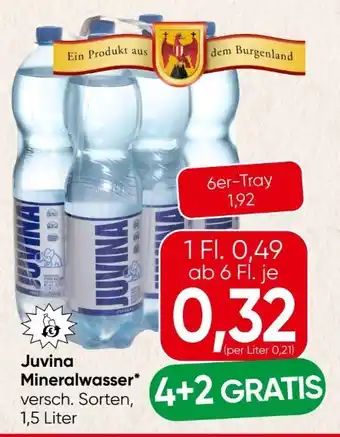 Spar Juvina Mineralwasser Angebot