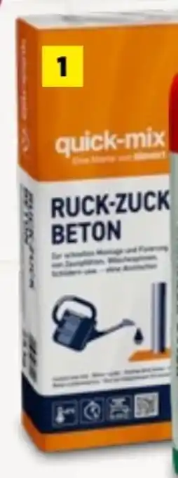 Bauhaus Quick-Mix Trocken-Fertigbeton Ruck Zuck Angebot