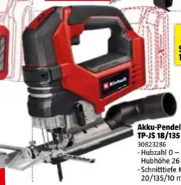 Bauhaus Einhell Akku-Pendelhub-Stichsäge TE-JS 18 Li Solo Angebot