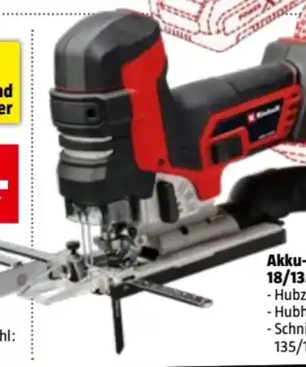 Bauhaus Einhell Akku-Stichsäge TP-JST 18/135 Li BL Solo Angebot