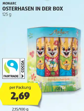 Hofer Monarc osterhasen in der box Angebot