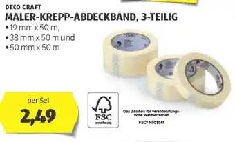 Hofer Maler-krepp-abdeckband, 3-teilig Angebot