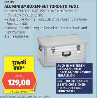 Hofer Aluminiumboxen-set toronto m/xl Angebot