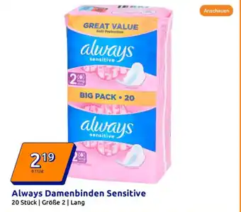 Action Always Damenbinden Sensitive Angebot