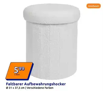 Action Faltbarer Aufbewahrungshocker Angebot