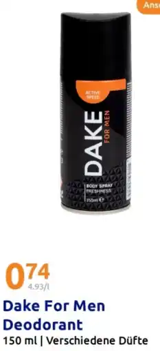 Action Dake For Men Deodorant Angebot