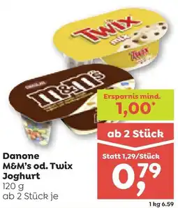 ADEG Danone M&M's od. Twix Joghurt Angebot