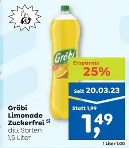 ADEG Gröbi Limonade Zuckerfrei Angebot