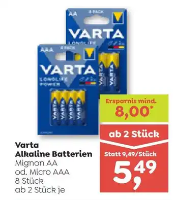 ADEG Varta Alkaline Batterien Angebot