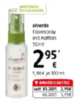 dm Alverde fixierspray mit koffein Angebot