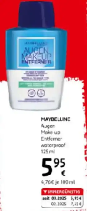 dm Maybelline augen make up entferner waterproof Angebot