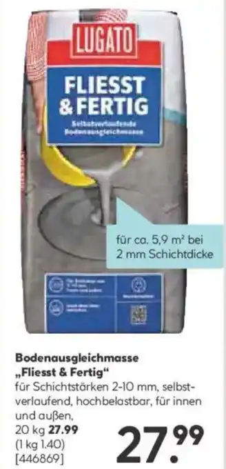 Hellweg Bodenausgleichmasse Fliesst & Fertig Angebot