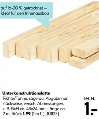 Hellweg Unterkonstruktionslatte Angebot