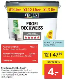 Hellweg Innenfarbe Profi Deckweiß Angebot