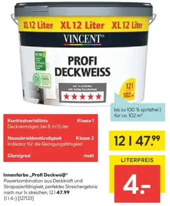 Hellweg Innenfarbe Profi Deckweiß Angebot