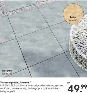 Hellweg Terrassenplatte Atakma Angebot