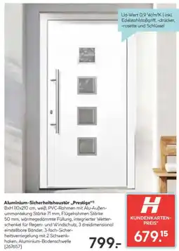 Hellweg Aluminium-Sicherheitshaustür Prestige Angebot