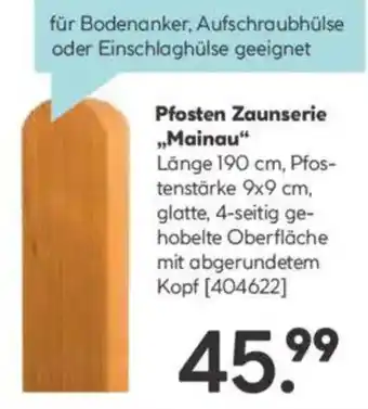 Hellweg Pfosten Zaunserie Mainau Angebot