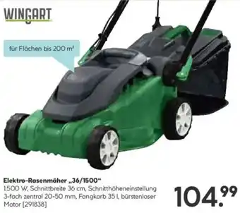 Hellweg Elektro-Rasenmäher 36/1500 Angebot