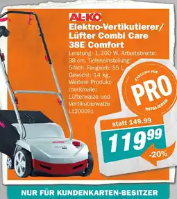 Let's Do It Baumarkt Elektro-Vertikutierer/ Lüfter Combi Care 38E Comfort Angebot