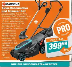 Let's Do It Baumarkt Akku-Rasenmäher und Trimmer Set Angebot