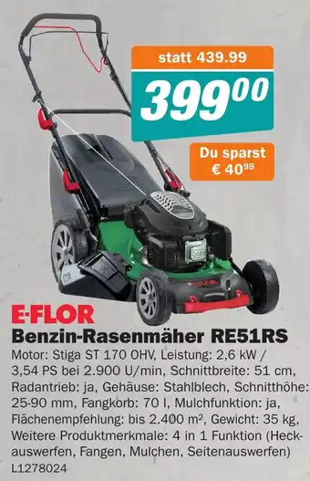 Let's Do It Baumarkt Benzin-Rasenmäher RE51RS Angebot