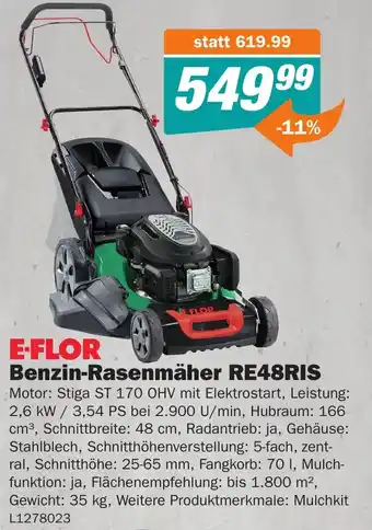 Let's Do It Baumarkt Benzin-Rasenmäher RE48RIS Angebot