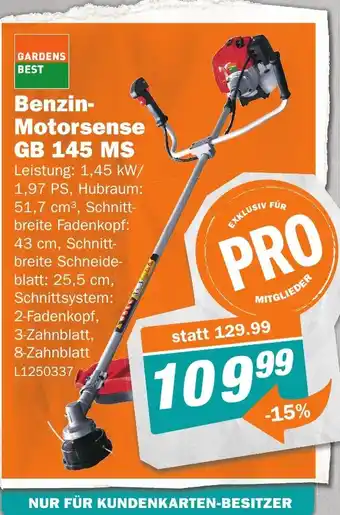 Let's Do It Baumarkt Benzin- Motorsense GB 145 MS Angebot