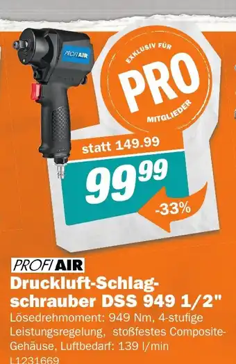 Let's Do It Baumarkt Druckluft-Schlag-schhrauber DSS 949 1/2 Angebot