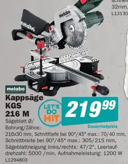 Let's Do It Baumarkt Kappsäge KGS 216 m Angebot