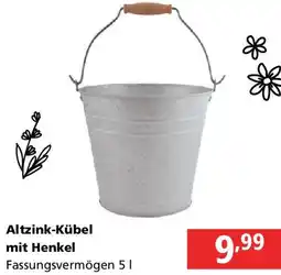 Pagro Diskont Altzink-Kübel mit Henkel Angebot