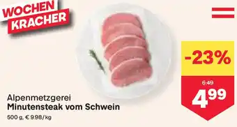 MPreis Minutensteak vom Schwein Angebot